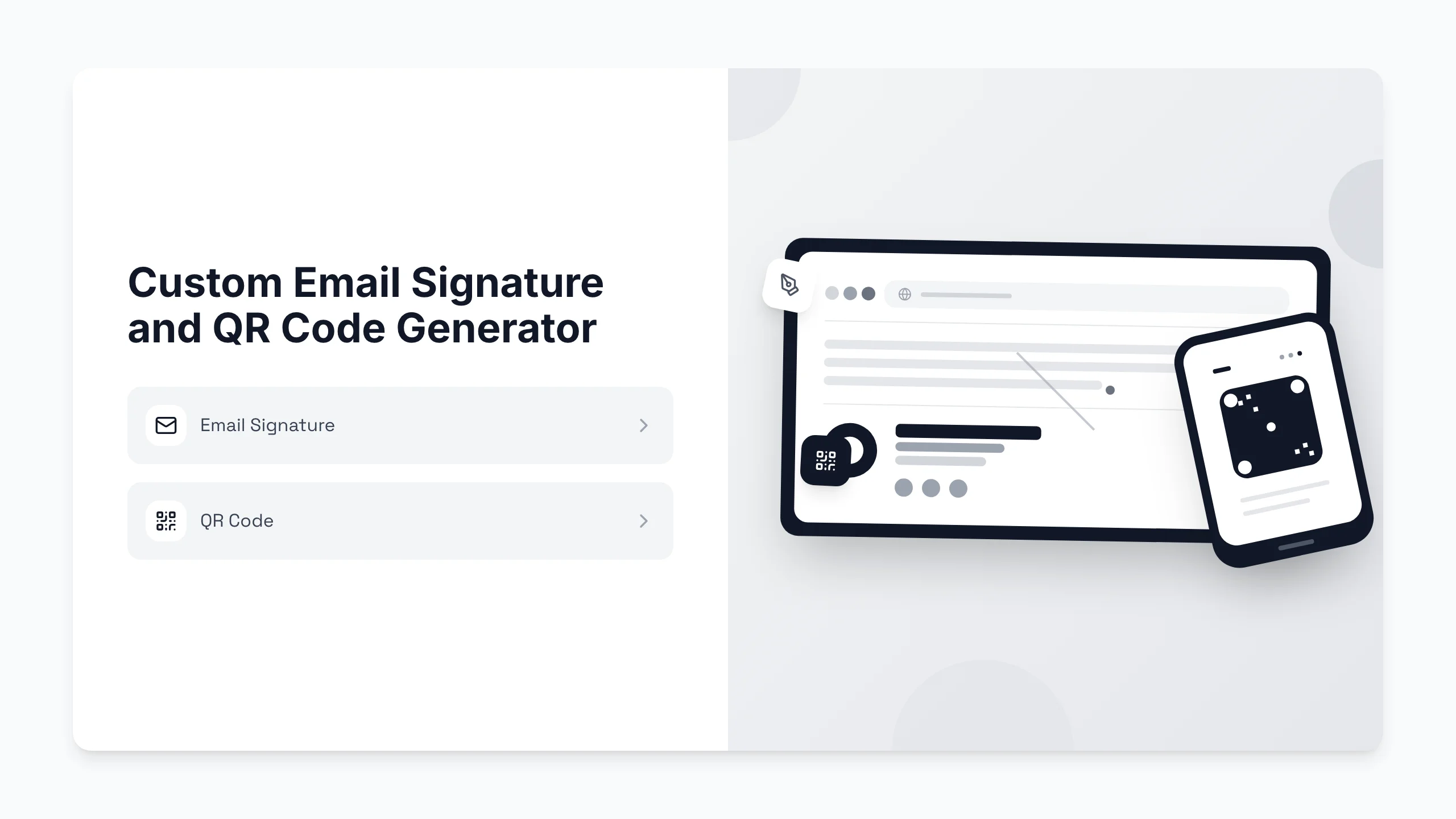 Screenshot of SignatureCrafter - Email Signature & QR Code Generator Template